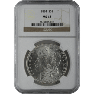 1878-1904 AMERICAN SILVER MORGAN DOLLAR NGC63