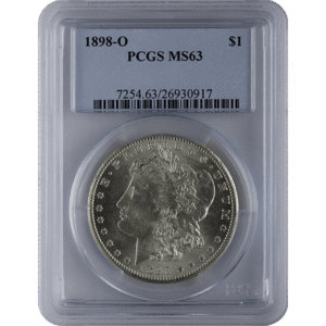 1878-1921 AMERICAN SILVER MORGAN DOLLAR PCGS63
