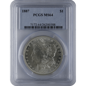 1878-1921 AMERICAN SILVER MORGAN DOLLAR PCGS64