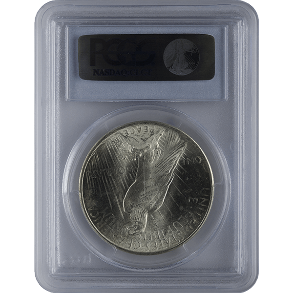 1921-1935 AMERICAN SILVER PEACE DOLLAR PCGS63 - Image 2