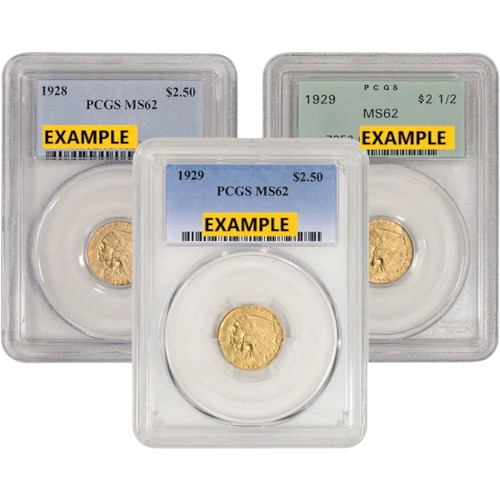 $2.5 U.S. GOLD INDIAN PCGS62