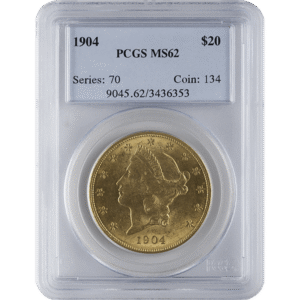 $20 U.S. GOLD LIBERTY PCGS62