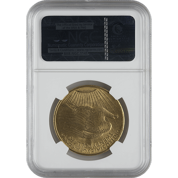 $20 U.S. GOLD SAINT NGC 62 NO MOTTO - Image 2