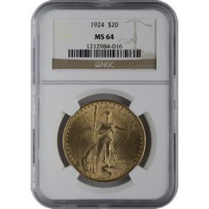 $20 U.S. GOLD SAINT NGC64