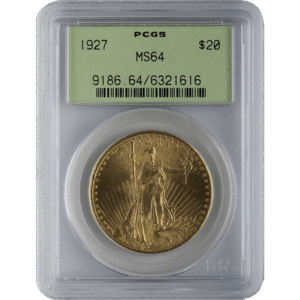 $20 U.S. GOLD SAINT PCGS64