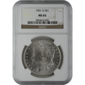 1878-1921 AMERICAN SILVER MORGAN DOLLAR NGC65